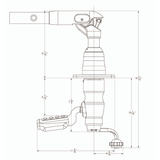 TACO Marine Grand Slam Mount for 1-1/2" Outriggers - GS-390BHC