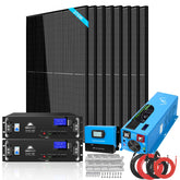 Sun Gold Off-Grid Solar Kit 6000W 48VDC 120V/240V LifePo4 10.48KWH Power Wall Lithium Battery 8 X 370 Watts Solar Panels SGR-6KL48C