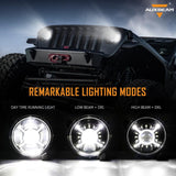Auxbeam (2pcs/set) 9'' Round 100W LED light with Hi-Lo Beam & DRL for 2018-2022 Jeep Wrangler JL, 2019-2022 Gladiator JT - QP005944