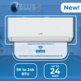 Air-Con Blue Series 4 9000 BTU 23.5 SEER2 Mini Split Air Conditioner 15ft Lineset & Wiring - ALPCI/EM4H4E09