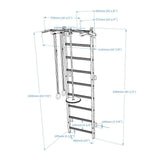 BenchK Swedish Ladder w/ Gymnastic Set - White