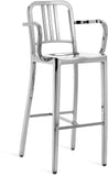 Emeco 1006 Navy Barstool With Arms - 1006 30A