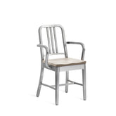 Emeco 1104 Navy Armchair With Wood Seat - 1104 A CHERRY