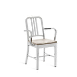 Emeco 1104 Navy Armchair With Wood Seat - 1104 A CHERRY