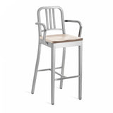 Emeco 1104 Navy Barstool With Arms - 1104 30 A CHERRY