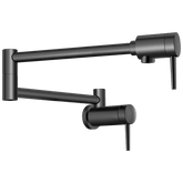 Delta Wall Mount Contemporary Pot Filler in Matte Black, 1165LF-BL