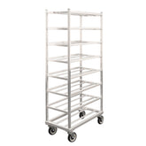 New Age 1355 Universal 16"W x 67"H x 32.5"D Mobile Platter Rack, 7-1/4" Spacing - NW1355