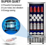 AOBOSI 15 inch Beverage Refrigerator 100 Cans - JC-85C