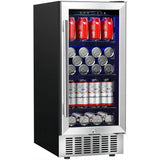 AOBOSI 15 inch Beverage Refrigerator 100 Cans - JC-85C