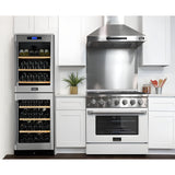 Kucht Professional 36 in. 5.2 cu ft. Propane Gas Range with White Door and Silver Knobs - KNG361/LP-W