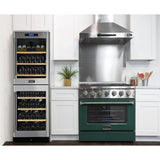Kucht 36" Pro-Style Propane Gas Dual Fuel Range with 4 Burners in Green, - KDF362/LP-G