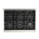 Kucht 36" Pro-Style Propane Gas Dual Fuel Range with 4 Burners in Black - KDF362/LP-K