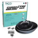 TACO Suproflex 60' Small Rub Rail Kit, Black w/ Chrome Insert - V11-9960BBK60-2