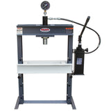 KAKA INDUSTRIAL HP-10S Hydraulic Shop Press, H-Frame Hydraulic Press with Manual Double Speed Pump,10 ton Press Capacity,7 in Stroke - 182121