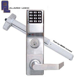 Alarm Lock Trilogy Keypad Digital Lock w/ Audit Trail - for M9900 Panic Exit Bar - 26D - Satin Chrome - ALL-ETDLS1G/26DM99K