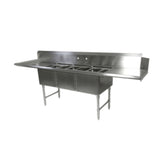 John Boos91.5" W x 30" D Dishtable/Pot Sink Two 18" Drainboards - DT3B18244-2D18L