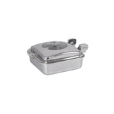 Spring USA 2474-6 Square Vision Induction Buffet Server with Chrome Accents - SP24746