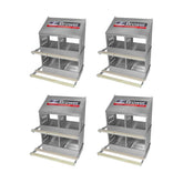 Brower 404B Galvanized Steel 4 Hole 20 Bird Nest Chicken Brooding Box 4 Pack - 265815