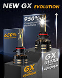 Auxbeam 9005+9006 LED Headlight Bulbs 240W 40000LM GX-ULTRA Series 6500K Cool White | 4 Bulbs - GP00010784