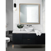 Krugg Soho 36" X 36" Gold LED Bathroom Mirror SOHO3636G - Backyard Provider