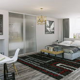 Doors22 120x80 Glass Sliding Room Divider Clear 3 panels - RDB120x80clear