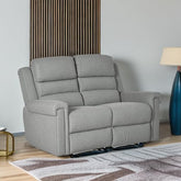 HomCom 2 Seater Recliner Sofa with Manual Pull Tab, Fabric Reclining Sofa, RV Couch, Home - B08TT573TL-1