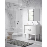 Lucena Bath 32" Décor Tirador Freestanding Vanity in White, Black, Gray or White and Silver. - Backyard Provider