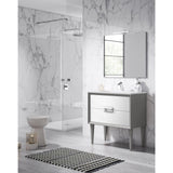 Lucena Bath 32" Décor Tirador Freestanding Vanity in White, Black, Gray or White and Silver. - Backyard Provider