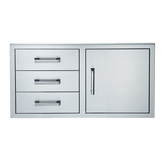 Broilmaster 42-Inch W x 22-Inch H Single Door with Triple Drawer in Stainless Steel - BSAW4222ST