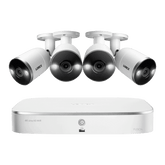Lorex 8-Channel 4K Fusion NVR System with 4 Smart Deterrence 4K 8MP IP Cameras Security Surveillance System New N4K2SD-84WB