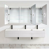 Krugg Svange 7236TLRR 72" X 36" Triple LED Medicine Cabinet with Dimmer & Defogger SVANGE7236TLRR - Backyard Provider