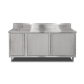 John Boos 4BU4R5-3648-L Work Table with Beverage Cabinet - JB4BU4R53648L