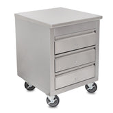 John Boos 4CD4-2724-CL Mobile Drawer Cabinet with Locks - JB4CD42724CL
