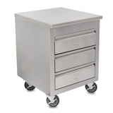 John Boos 4CD4-2724-CL Mobile Drawer Cabinet with Locks - JB4CD42724CL
