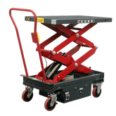 Pake Handling Tools DC Powered Double Scissor Lift Table 2000 lb Capacity 39.75 x 20.5" 19.5 - 57" Height New - PAKLT10