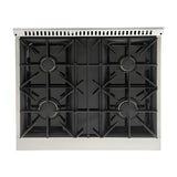 Kucht 30" Pro-Style Natural Gas Dual Fuel Range in White with Rose Gold Accents - KDF302-W-ROSE