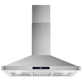 Cosmo Cosmo 4 Piece Kitchen Appliance Packages with 36" Freestanding Gas Range 36" Wall Mount Range Hood 24" Built-in Integrated Dishwasher & French Door