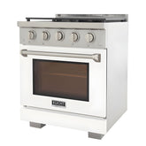 Kucht Professional 30" 4.2 cu. ft. Propane Gas Range in White with True Simmer Burners - KFX3000X/LP-W