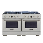 Kucht 60" 8.4 cu. ft. 8 Burner Propane Gas Dual Fuel Range in Stainless Steel with Digital Thermostat - KXP60-SS/LP