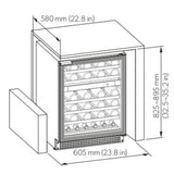 Dometic 24-inch dual-zone Built-in Wine Cooler, 46 Bottles - D46B