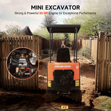 Creworks 23 Hp 1.3 Ton B&s Engine Mini Excavator with 3262lbf / 14.5kn Digging Force