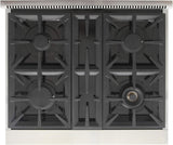 Kucht Professional 30" 4.2 cu. ft. Propane Gas Range in Stainless Steel with Blue Accents - KFX300/LP-B
