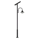 AVS Energy Solar Street Pole Light 20 Watt 3000 Lumens 5000K Black Housing Pathway Lighting Garden Light Solar Post Top CAPE Light - AVS-CAPE-20W
