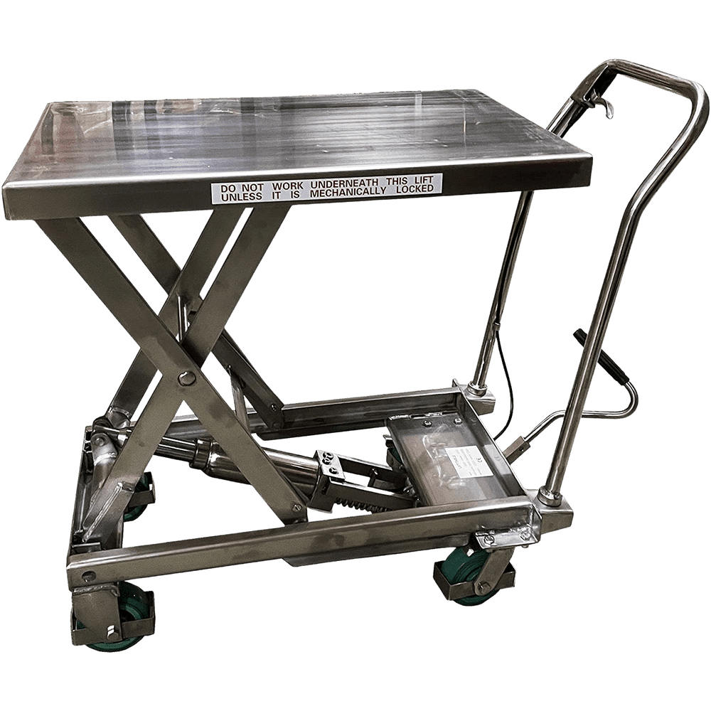 Pake Handling Tools Stainless Scissor Lift Table 550lb Capacity 32.5" x 19.75" Platform New - PAKLT03