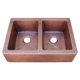 Akicon Double Bowl Farmhouse Apron Copper Kichen Sink - AKS603-C