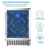AOBOSI 24 Inch Beverage Cooler 164 CANS Beverage Refrigerator - JC-145C