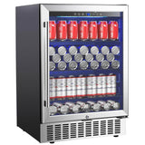 AOBOSI 24 Inch Beverage Cooler 164 CANS Beverage Refrigerator - JC-145C