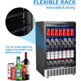 AOBOSI 24 Inch Beverage Cooler 164 CANS Beverage Refrigerator - JC-145C