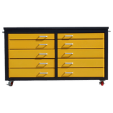 Chery Industrial AS-IS 6ft Storage Cabinet with Workbench 10 Drawers D_WW000196