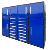 Chery Industrial AS-IS 7' Garage Storage Cabinets 16 Drawers
